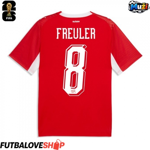 Dres Švajčiarsko Remo Freuler #8 Domáci MS 2026 Krátky Rukáv